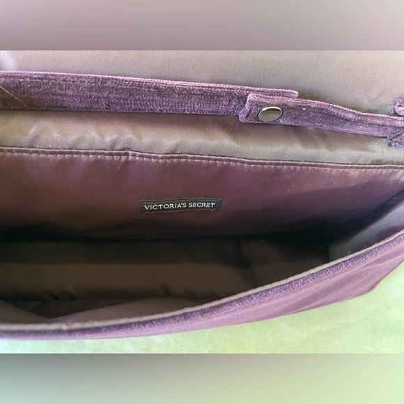 Victoria Secret Purple Velvet Dress Handbag or Clutch Designer - Picture 9 of 12